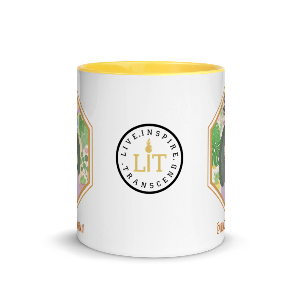 &quot;Plant Mama&quot; - White Ceramic Mug with Color Inside