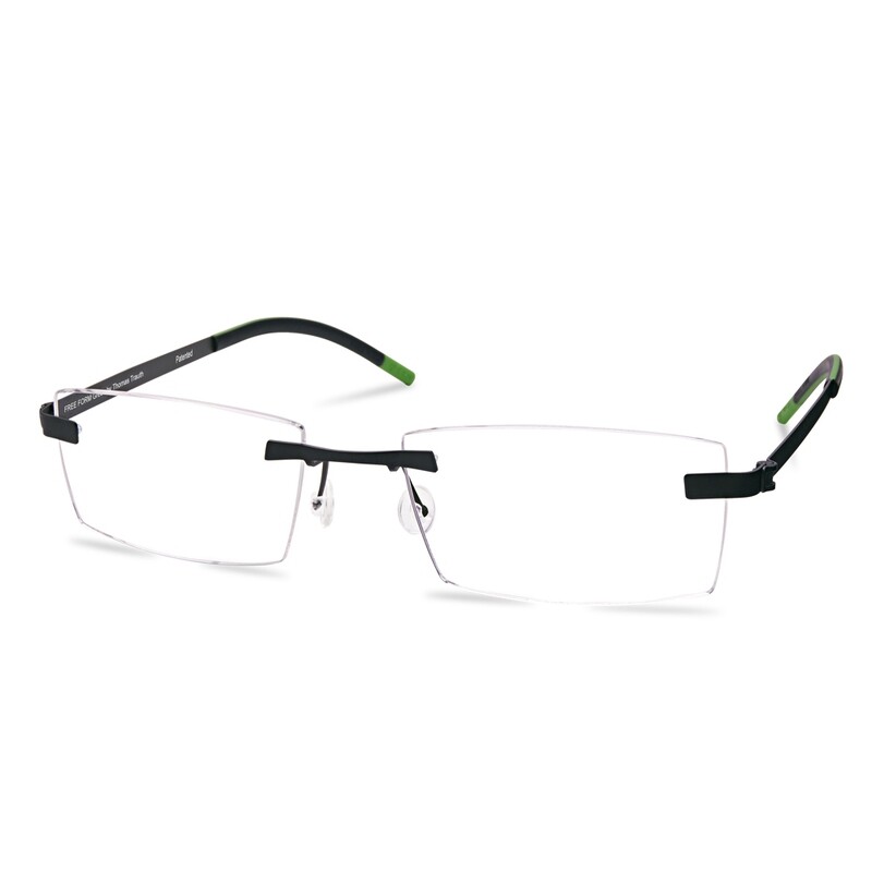 Green Rimless FFA 956 Black  (55-18-145-136 mm)  size L