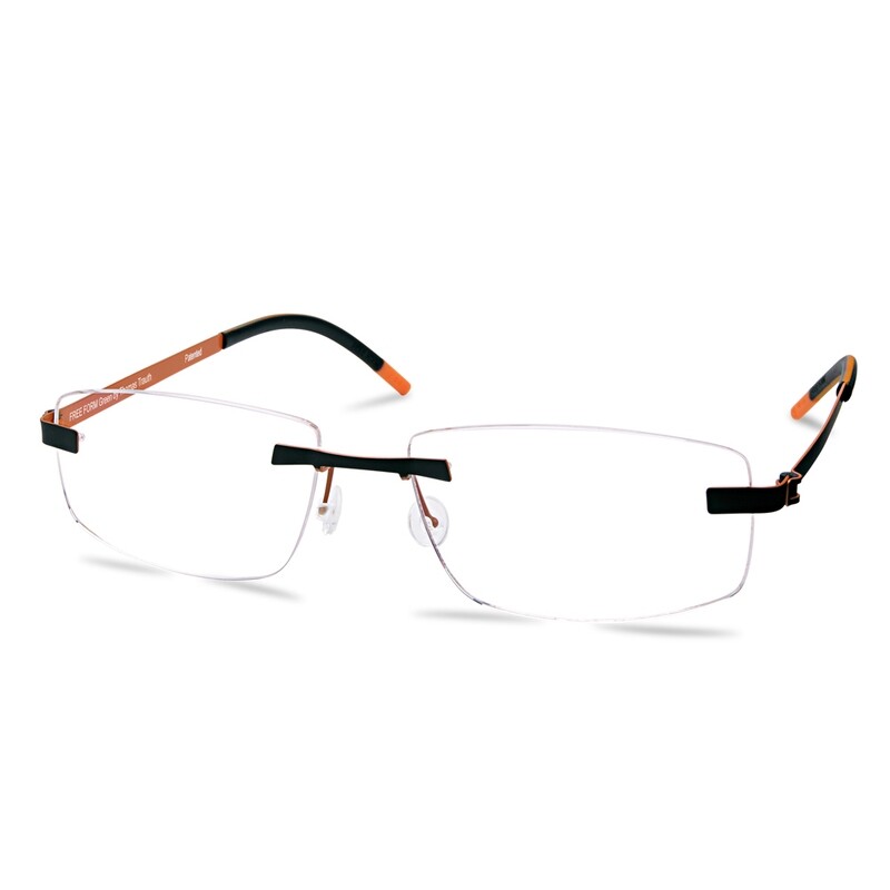 Green Rimless FFA957 Dark Gun/Orange   (56-16-145-137 mm)  size L(Pre Order)