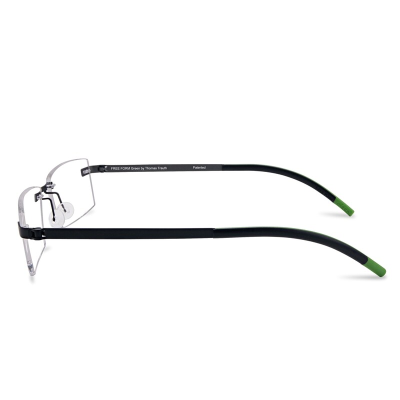Free Form Green Rimless FFA 956 Black (55-18-145-136 mm) size L