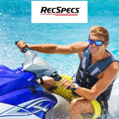 แว่นสายตา เล่นกีฬาทางน้ำ Wakeboard, Jet ski, RecSpecs USA