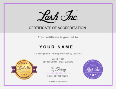 Lash Inc Educator Diploma &amp; Multiple Accreditation Package
