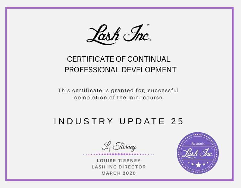 Lash Inc Industry Update Course 2020 #1