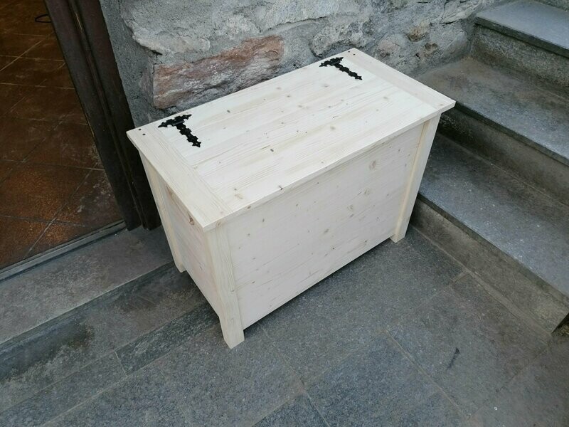 Baule Cassapanca da esterno in Legno di Abete Vari Colori e Varie Misure