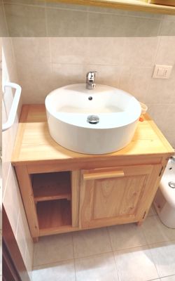 Mobiletto per Lavabo in larice Austriaco Spazzolato
