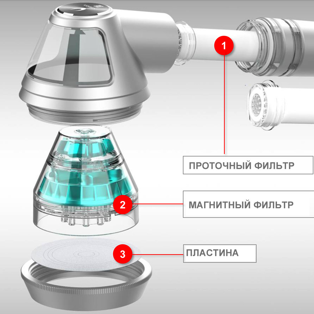 Комплект сменных фильтров для Душевой лейки Poseion BT100 – 4 шт.