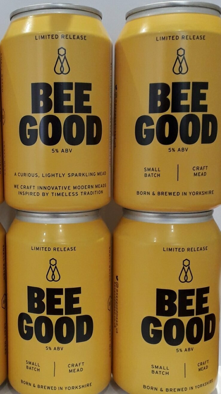 BEE GOOD MEAD BEER 4 x 33PML CANS DELIVERED FREE WITHIN 10 MILES OF