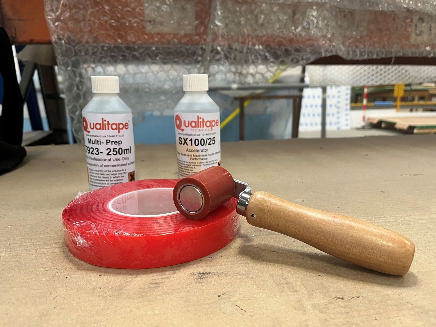 High Temperature Clear D/S Polyester Tape - 50m Roll