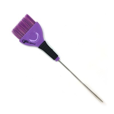 Кисть Gera Professional, смешанная фиолетовая щетина, металлический хвостик, цвет фиолетовый