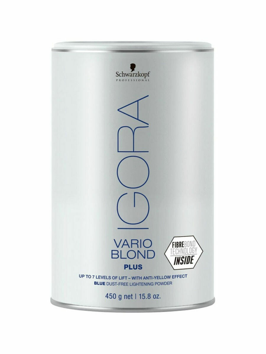 Schwarzkopf Professional / Голубой порошок для обесцвечивания волос Igora Vario Blond Plus, 450g