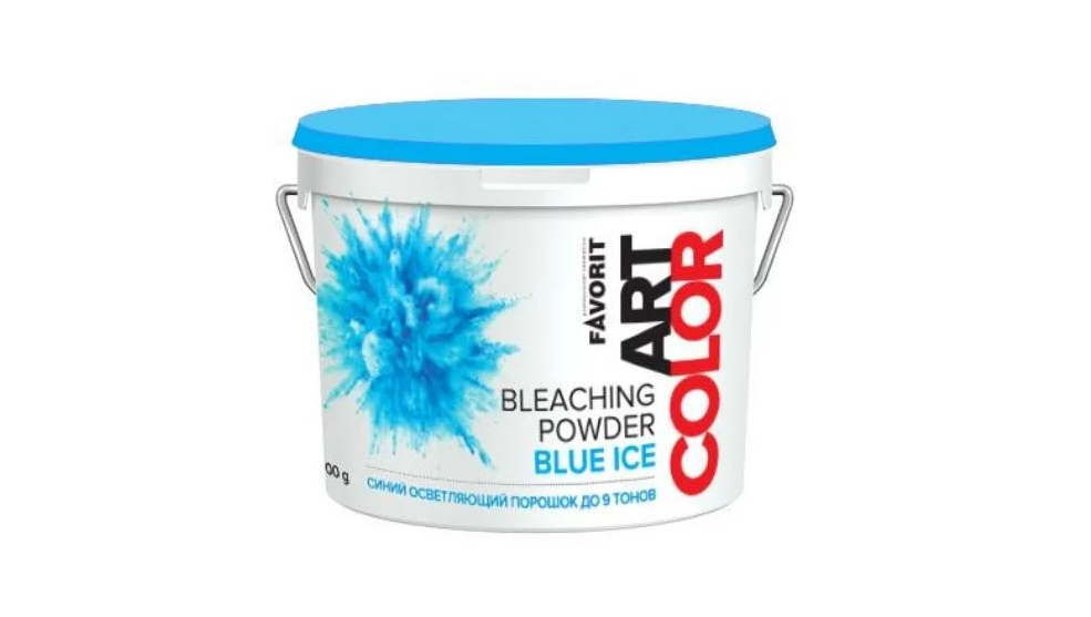 Осветляющий синий порошок до 9 тонов FAVORIT BLEACHING POWDER BLUE ICE