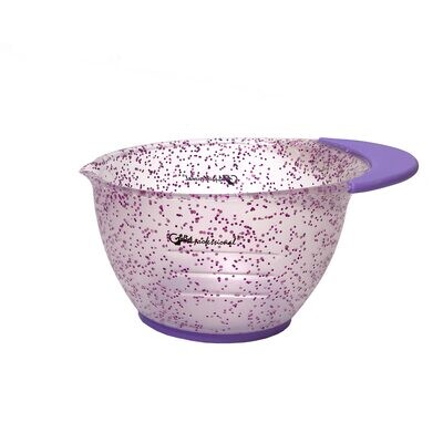Миска Gera Professional, цвет полупрозрачный с фиолетовыми блестками, 360 мл