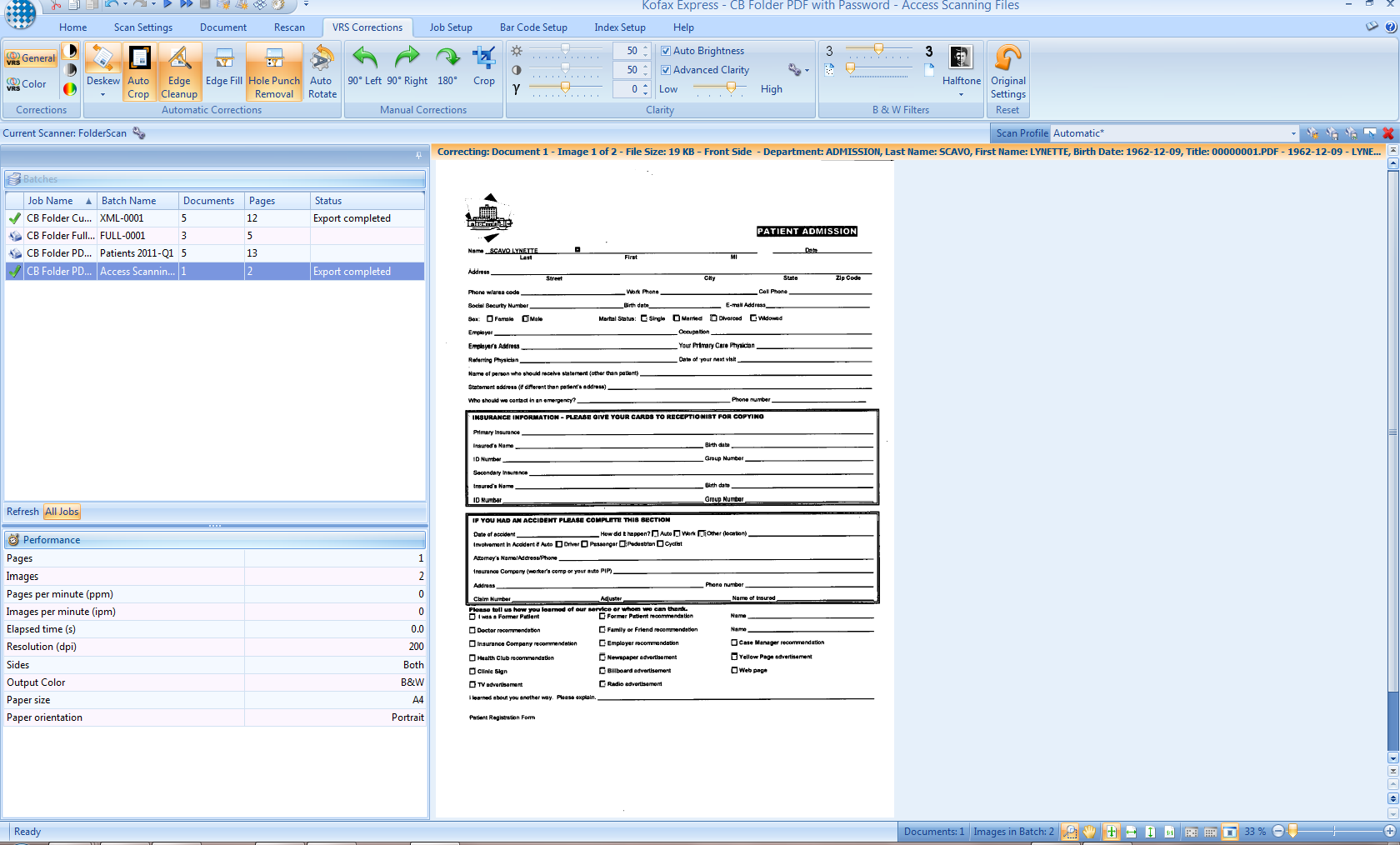 kofax vrs professional 5.0 kofax vrs professional 5.0