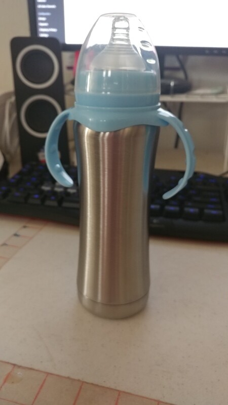 Custom 8oz Blue baby bottles