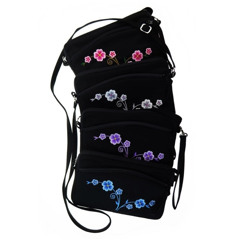 Cross Body - Minimalist Purse - Flower Drum