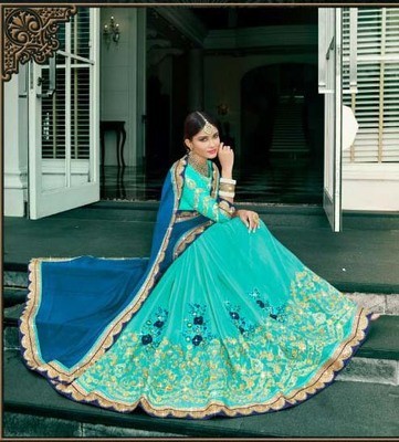 Designer Partywear Indian Sari Saree with Embroidery