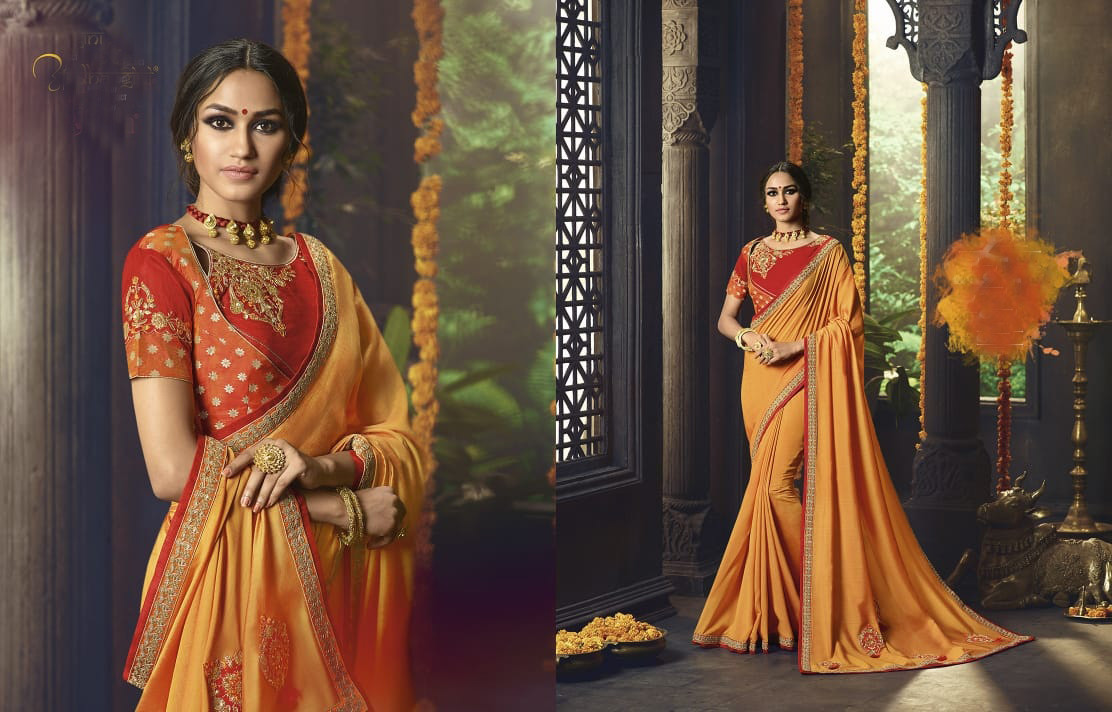 Designer Benaras Art Silk Saree With Exclusive Blouse Piece