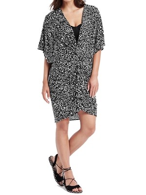 warehouse knot front ponte dress