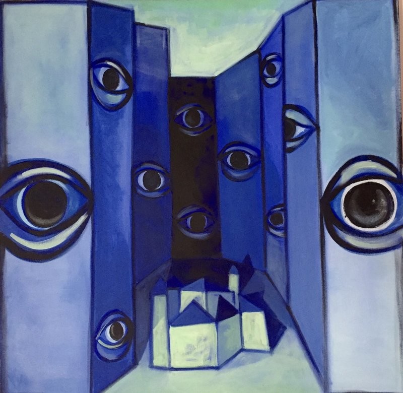 CASALI A TEATRO acrilico 80 x 80 cm