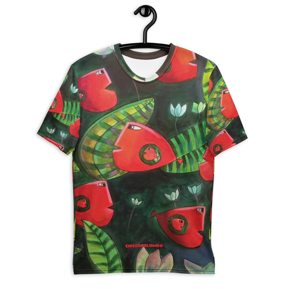 ACQUARIO DEI PESCI ROSSI   T-shirt da uomo, Taglia: S