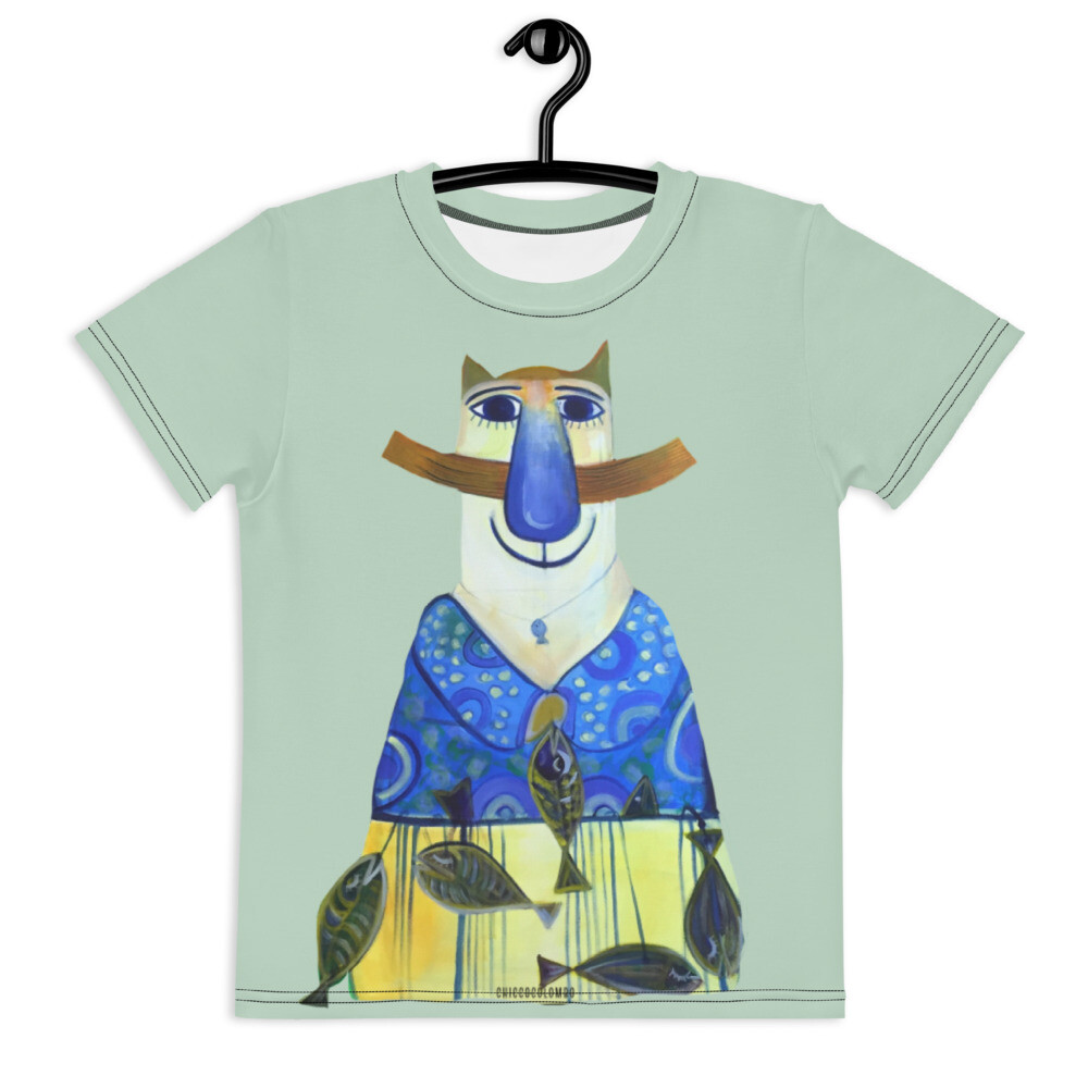 CAT  - T-shirt girocollo per bambini, Taglia: 2T