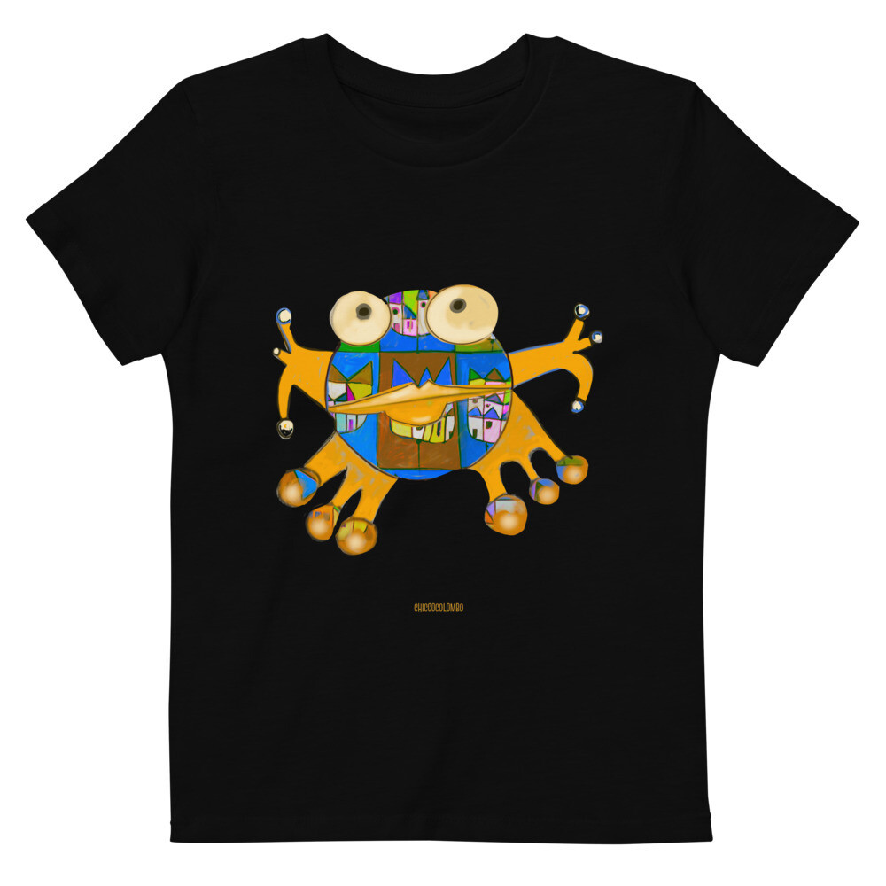 RANONA   T-shirt in cotone organico per bambini, Colore: Nero, Taglia: 3-4