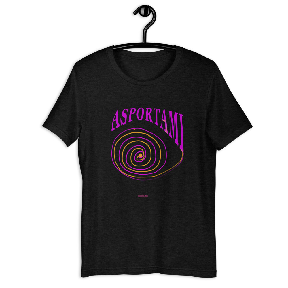 ASPORTAMI     Maglietta unisex manica corta, Colore: Erica nero, Taglia: S