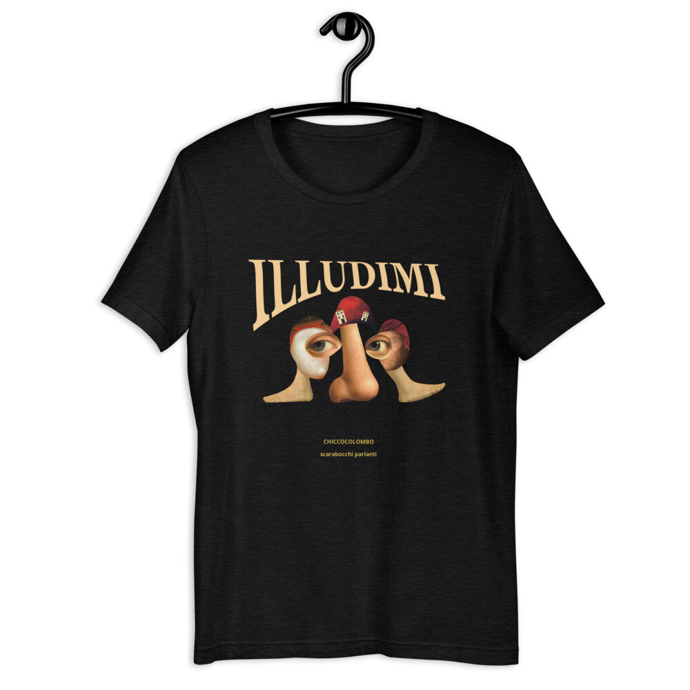 ILLUDIMI   Maglietta unisex manica corta, Colore: Erica nero, Taglia: XS