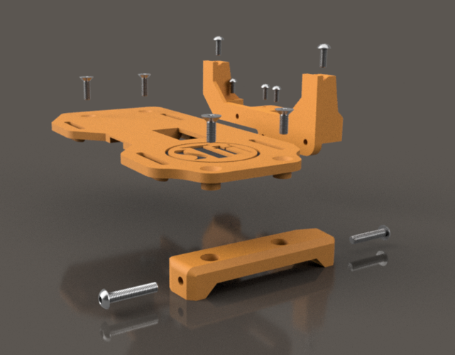 STL (DIY 3DP) TRX4 Compact Battery Tray with Shift & Lock Servo Mount