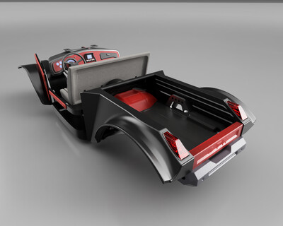 STL (DIY 3DP) - Proline Power Wagon Printed Parts Set for V1W M1/M2