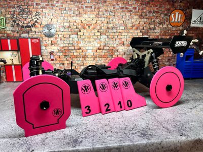 STL (DIY 3DP) - 1/8th Scale - Toe and Camber Setup Station v1