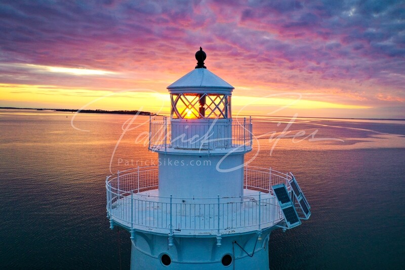 Green&#39;s Ledge Sunrise 24x36 Semi Gloss Aluminum