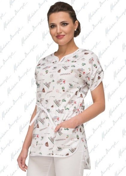 Medical scrub, cosmetologist, SPA uniform M-11041