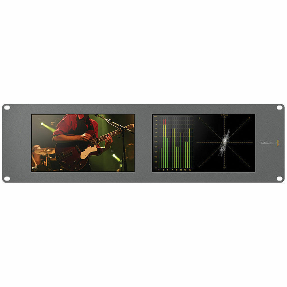 Blackmagic Design Smartscope Duo 4K UHD Rack Mounted Dual 6G-SDI Monitors HD SDI