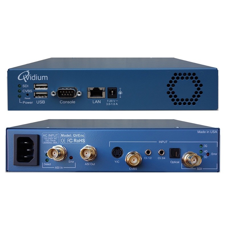 QVIDIUM QVENC HD SDI ENCODER w/ARQ Composite S-Video,4 Channel Audio HD Licences