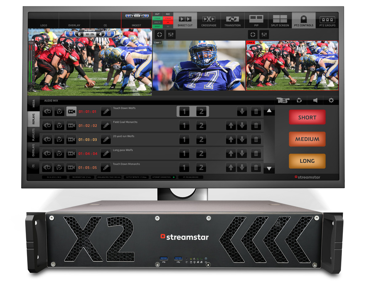 NEW STREAMSTAR 2RU RACKMOUNT LIVE PRODUCTION AND STREAMING SYSTEM WITH 2X HDMI