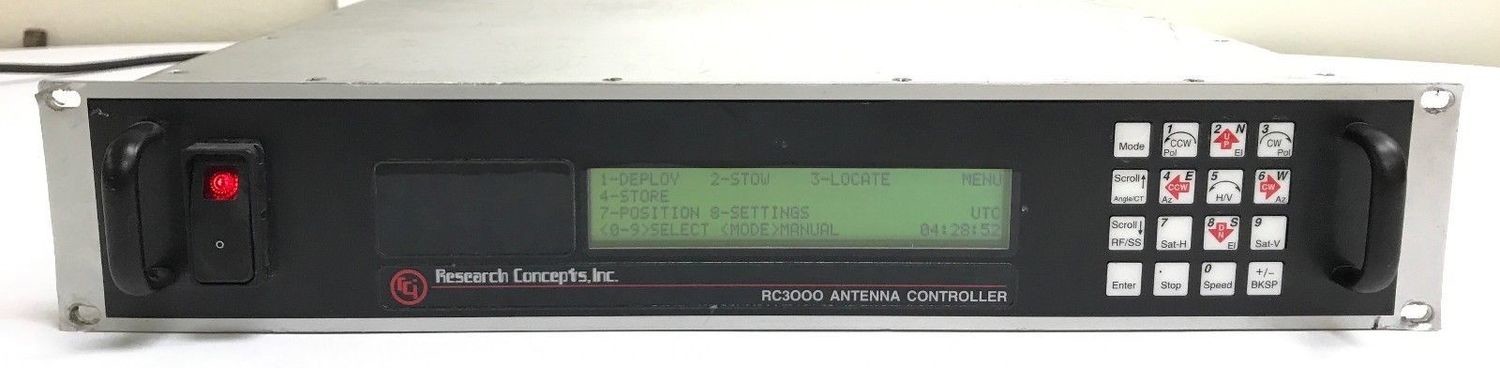 RESEARCH CONCEPTS RC3K RC3000 SATELLITE Mobile VSAT Flyaway Antenna Controller
