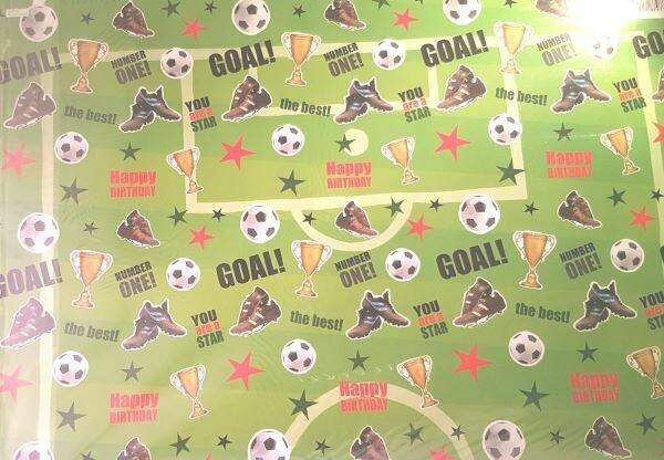 football wrapping paper