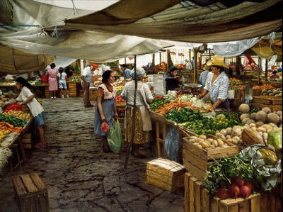 Clark Hulings "Covered Market, Guanajuato"