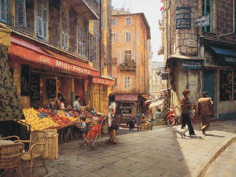 Clark Hulings "Ville Franche"