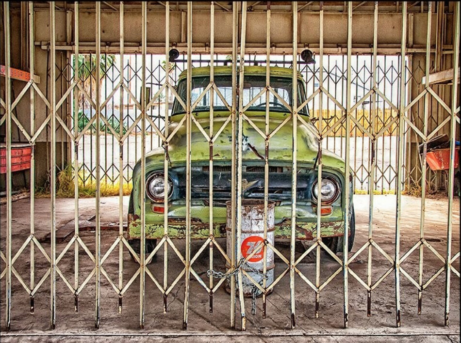 Noriko Buckles "Old Truck Behind Bars"