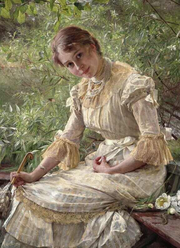 Starz Puzzles "A Young Woman Sitting in a Boat"
