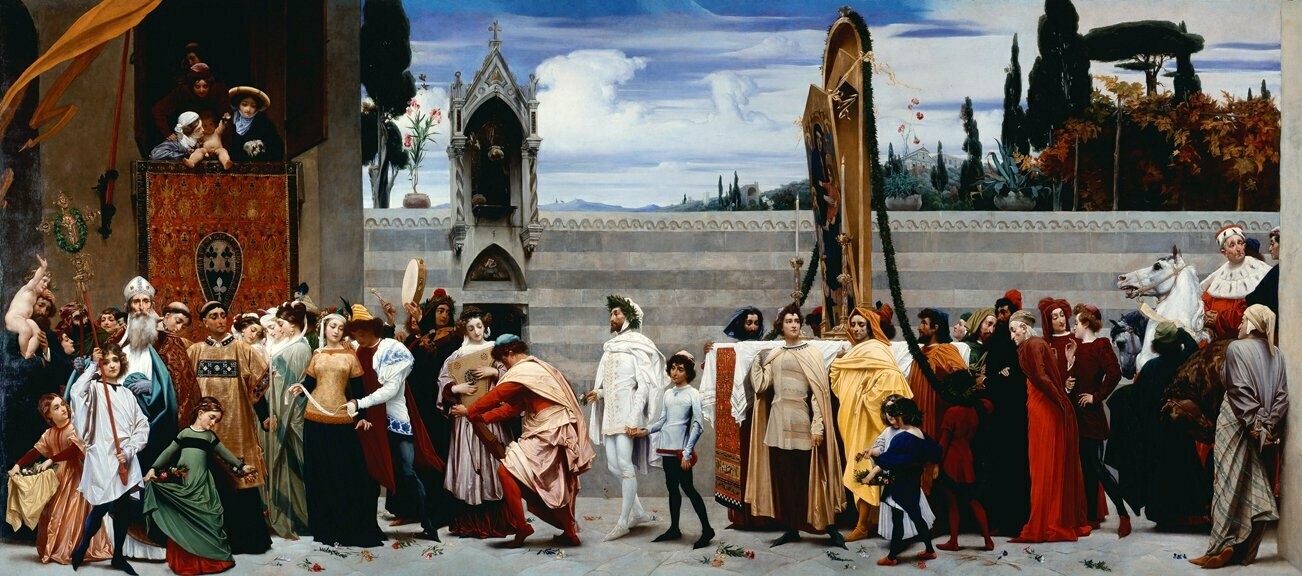 Fredric Leighton "Cimabue's Celebrated Madonna" Elongated