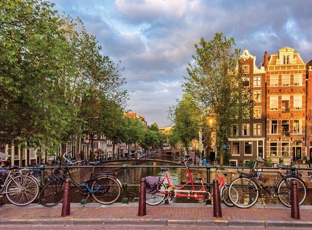 Noriko Buckles "Bicycles Parked on the Bridge, Amsterdam"