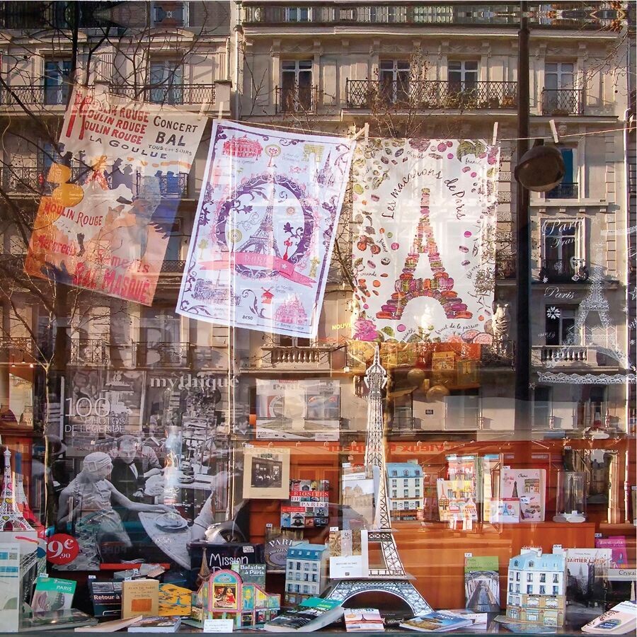 Noriko Buckles "A Bookstore Window Reflection, Paris"  Square