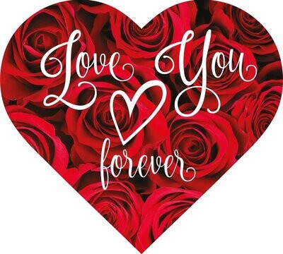 Starz Puzzles "Bouquet of Roses Love You Forever" Heart