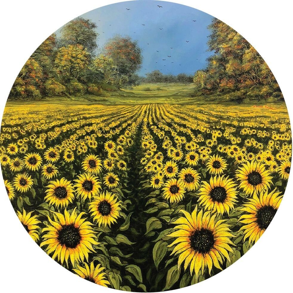 Color by Feliks "Sunflowers" 3.5" Coaster Box Set of 4