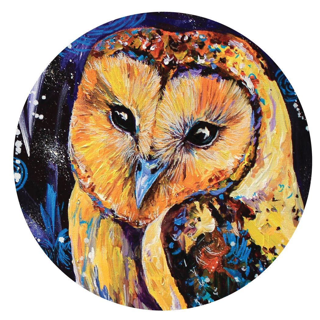 Lindsey Dahl "Pensive" 3.5" Coaster Box Set of 4