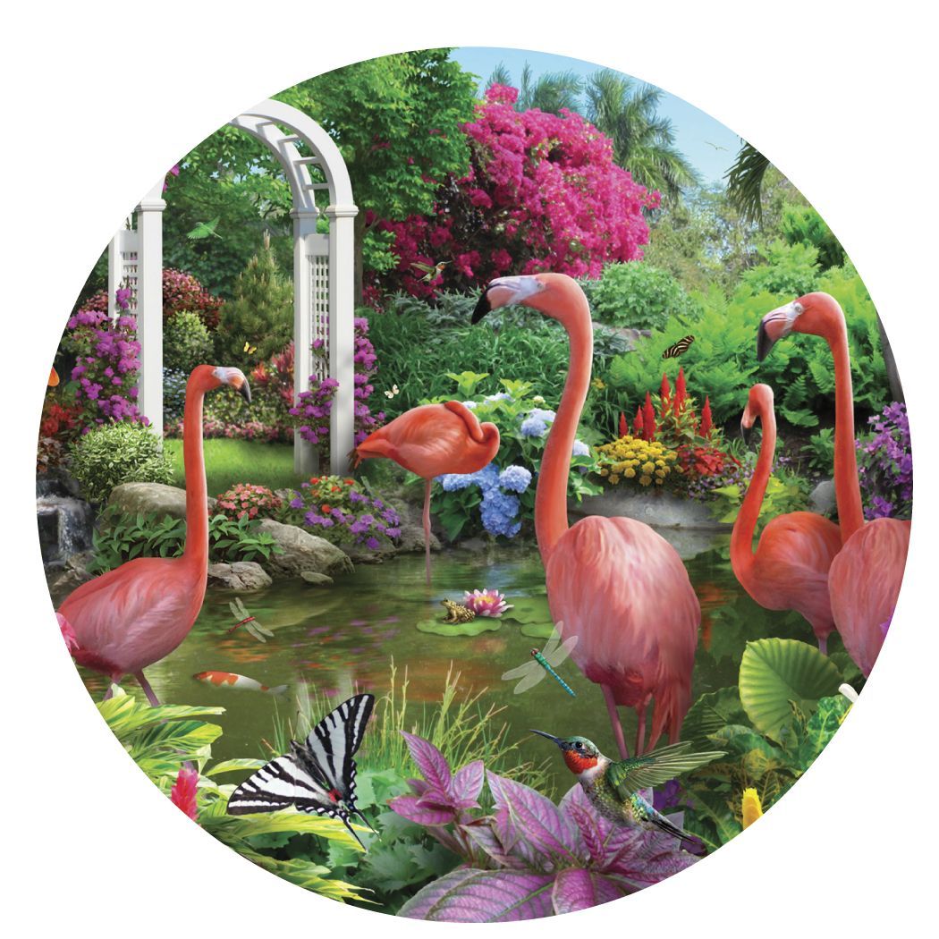 Alan Giana "Flamingo Cove" 3.5" Coaster Box Set of 4