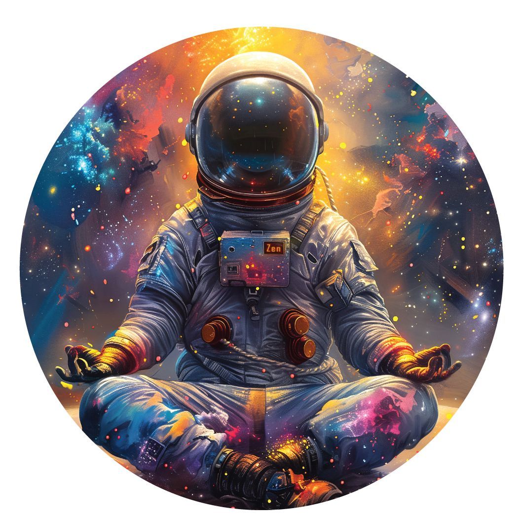 Rat Heere "Yogi Astronaut 2" 3.5" Coaster Box Set of 4